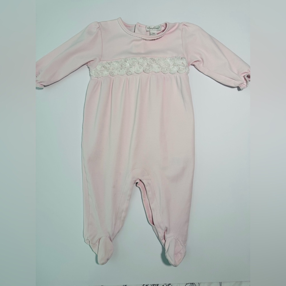 Kissy Kissy Pink Footie Size 9M